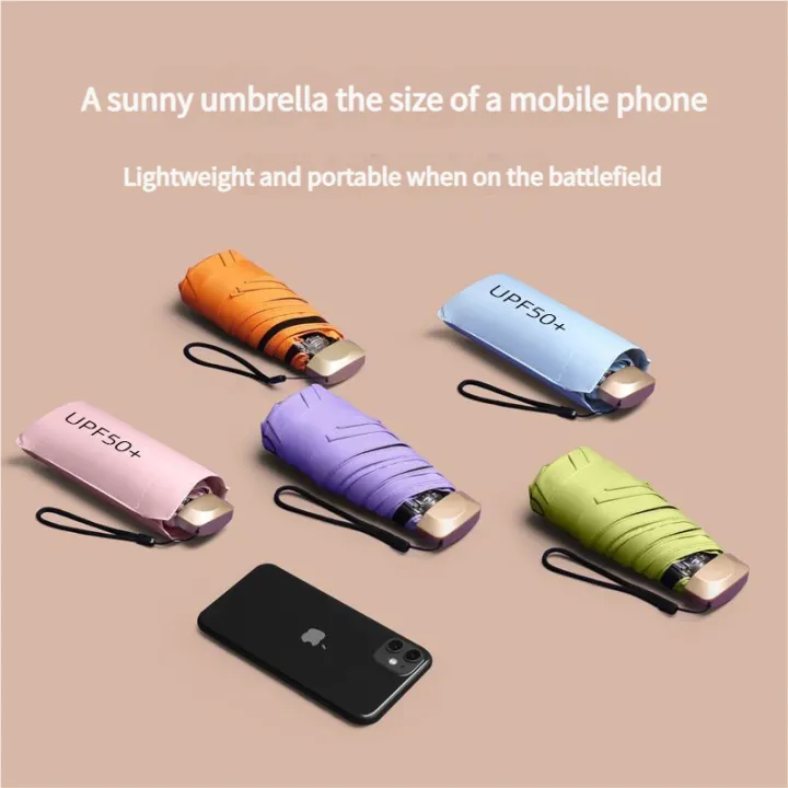 Ultra%20Light%20Small%20Mini%20Women%20Five%20Fold%20Umbrella%20Sun%20Proof%20Sun%20Proof%20Anti%20UV%20Sun%20Rain%20Dual%20Use%20Umbrella%20Thick%20Black%20Glue%20Pocket%20S%20-%20Image%204