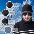Winter Knit Beanie Woolen Cap Hat Woolen Neck Warmer Scarf Set for Men & Women - set of 2 outdoor winter clothing set, stretchable wool knit set, lightweight winter head and neck cover, gift winter accessory set (No Color Choice). 