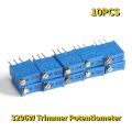 20PCS 3296W Trimpot Trimmer Potentiometer 100R 500R 1K 2K 5K 10K 20K 50K 100K 500K 1M Precision Adjustable Resistance Multi-turn. 