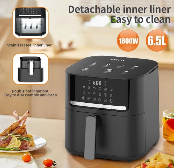 Sokany%206.5L%20Digital%20Air%20Fryer%201800W%20%7C%20Oil-Free%20Healthy%20Fryer%20%7C%20Detachable%20Basket%20%7C%20Touch%20Control%20%7C%20SK-10040%20-%20Image%205