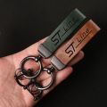 Leather Keychain STline ST Logo Keyring ST Line Key Chain For Ford Puma Kuga Edge Ecosport Mondeo Focus Fiesta ST Line Keychain. 
