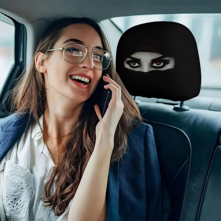 2pcs%20Mysterious%20Veil%20Red-Eyed%20Girl%20Printed%20Car%20Headrest%20Covers%20%7C%20Polyester,%20Knit%20Fabric,%20No%20Padding,%20Easy%20to%20Install%20and%20Wash%20-%20Image%202