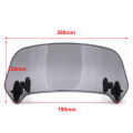 Universal Motorcycle Windshield Extension Adjustable Spoiler Clamp-On Windscreen Deflector Suitable For All Motorcycle Models. 