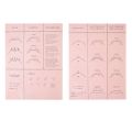 Beginner Lash Map Chart Wispy Lashes Pratice Chart Eye Shape Sponges Reusable Lash Extension Practice Lash Mapping  Makeup. 