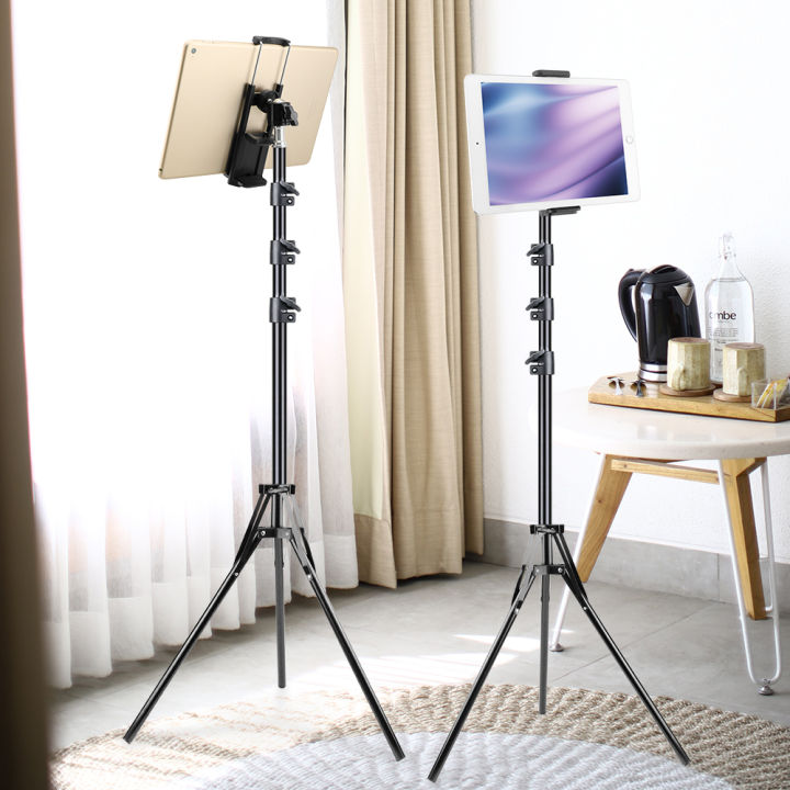 150/200cm%20Tripod%20for%20Tablet%20and%20Phone%20Aluminum%20Tripode%20Tablet%20Floor%20Ipad%20Tripod%20Stand%20with%20Smartphone%20&%20Tablet%20Holder%20Mount%20-%20Image%206