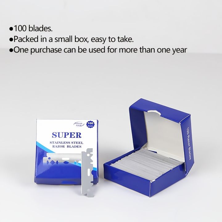 100PCS%20Single-Sided%20Razor%20Blades%20-%20Stainless%20Steel%20Safety%20Razors%20for%20Men,%20Barber-Grade%20Shaving%20Tools%20-%20Image%204