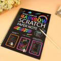 Large SCRATCH NOTE BOOK Scratch book with wooden stick scratch notebook size 26cmx19cm. 