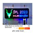 Led number plate for bike, with apni marzi ka name or numbr likhwai, new number plate for bike, fancy nmbr plate, water proof light, for all bike fitting, number plate for bike fancy name. 