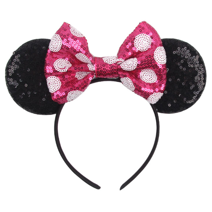 2026%20Classical%20Mouse%20Ears%20Headband%20Embroidery%205"%20Sequins%20Dot%20Bow%20Hairband%20For%20Girls%20Featival%20Party%20DIY%20Hair%20Accessories%20-%20Image%207