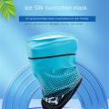 1/2pcs Ice Silk Cycling Face Mask Sunscreen Sweat Absorption Hiking Camp Hunting Neck Tube Scarf Bandana Motorcycle Magic Scarf.