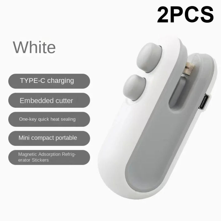 Mini Snack Bag Sealing Machine USB Charging with Chip Cutter Plastic ...