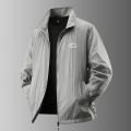 Men Summer Windbreaker Zip Pockets Uv Sun Protection Jackets Breathable Ultraviolet proof Working Clothes Outdoor Skin Thin Coat.