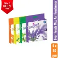 Ever Fresh (Buy 3 get 1 Free) Bathroom Air Freshener (Lavender, Orange, Jasmine and Lemon) 50 gm x 4.