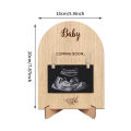 Pregnancy Announcement Sign Baby First One Picture Photo Frame Youngsters Coming Soon Wooden Photo Frame with Photo Holder. 