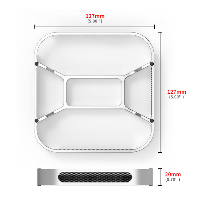 For%20Mac%20mini%20M4/M4%20Pro%20Desktop%20Stand%20Computer%20Riser%20Dustproof%20Base%20Heat%20Dissipation%20Bracket%20Aluminum%20Alloy%20Cooling%20Holder%20Dock%20-%20Image%206