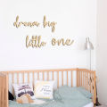 Dream Big Little One Wooden Wall Sign Wall Stickers Wood Phrase Display Wall Art for Boys and Girls' Room Wooden Decoration. 