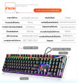 🔥Cheapest loud press keyboard🔥Original keyboard gaming keyboard blue switch mechanical keyboard gaming keyboard blue Switch gaming keyboard notebook keyboard gaming computer keyboard gaming keyboard Thai keyboard blue switch. 