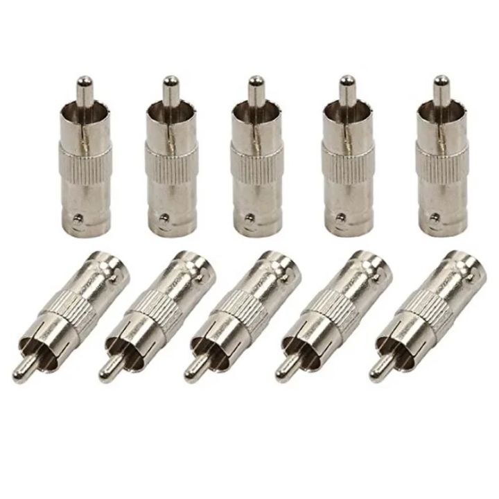 BNC Female Jack to RCA Male Plug Adapter Straight Camera Connector for ...