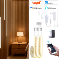 Tuya Smart Home 2/4/6pcs Kit 1M 2M Neon LED Strip Wall Decor Light WIFI APP Control Dimmable 24V COB Neon Adhesive Closet Lamp. 