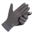 Man Winter Keep Warm Touch Screen Plus Velvet Thicken Fashion Simple Cold Protection Outdoor Cycling Drive Mittens Gloves. 