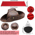 Renaissance Pirate Hat for Adult Brown Faux Leather Tricorn Hat for Men Women Halloween Cosplay Pirate Costume Accessories. 
