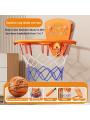 Boys Basketball Stand Set, Punch-Free Indoor Basketball Stand, Children's Shooting Stand for Home Use, 7-Inch Silent Basketball. 