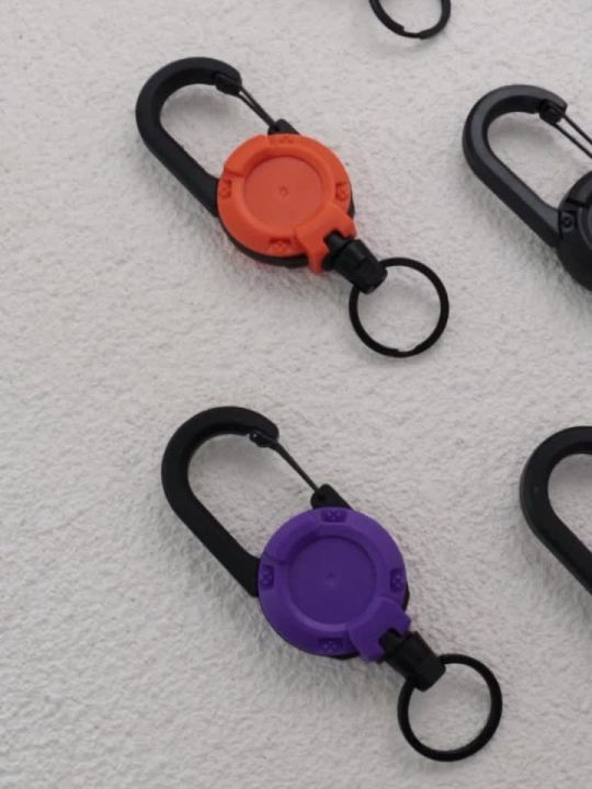 1/2/4Pcs Heavy Duty Retractable Badge Reel, Anti-Theft Metal Easy Pull Buckle Rope, Elastic Retractable Keychain, Sport ID Badge