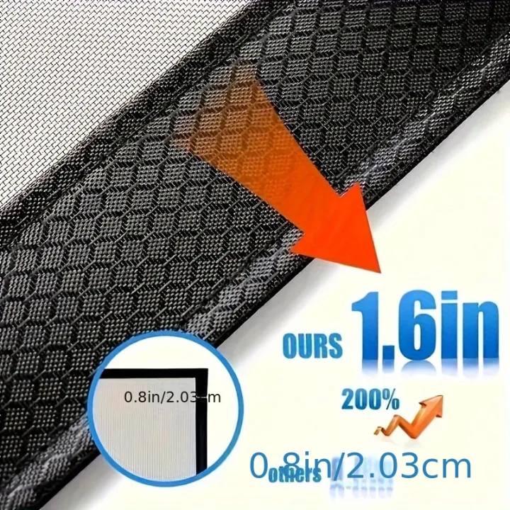 No-Drill%20Magnetic%20Screen%20Door%20-%20a%20Black%20And%20White%20Mesh%20Curtain%20Easy%20to%20Install,%20Featuring%20a%20Soft%20Net%20That%20Is%20Easy%20to%20Clean%20-%20Image%206