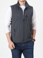 Workwear vest for men, outdoor quick drying with multiple pockets, fashionable photographer, fishing vest, shoulder strap. 