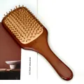 Bamboo Hair Brush Air Bag Wide Teeth Bamboo Combs Smooth Massage Scalp Brush Barber Comb Women Hairdressing Styling Hair Tools. 