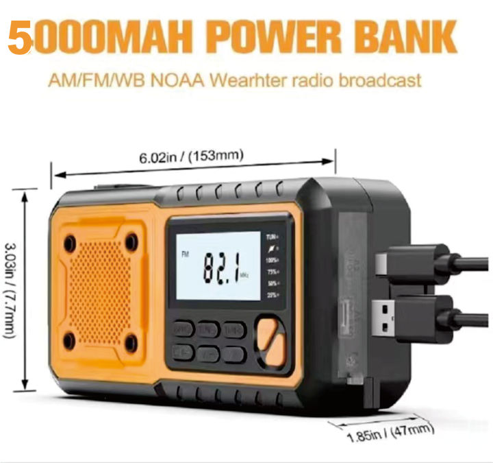 5000mAh/18500mWh%20Emergency%20Hand%20Crank%20Radio,AM%20FM%20NOAA%20Weather%20Alert%20Radio,%20Digital%20Display,4%20Way%20Powered%20Hand%20Crank,Solar%20Radio%20-%20Image%202