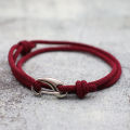 New Adjustable 3mm Thin Cord Bracelet Homme Double Layer Handmade Weaven Rope Braclet Pulseras Hombre Legend Braslet Men Joias. 