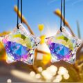 2pcs sun catcher window prism pendant, Crystal rainbow manufacturing garden hanging ornament, home, garden art,Mother's Day, Fa. 
