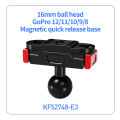 Magnetic Quick-Release Base for 13 12 11 10 9 8 7 Mini Max Action Camera Stand Mount 1/4" ARRI Tripod Adapter Bracket.