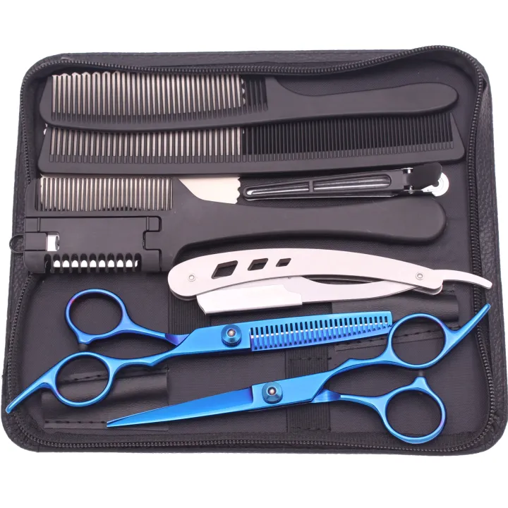 6.0''%20Hair%20Scissors%20Professional%20Cutting%20Shears%20Thinning%20Hairdressing%20Haircut%20Comb%20Razors%20Sets%20Salon%20Barber%20&%20Home%20Dropshipping%20-%20Image%202