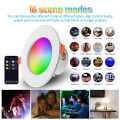 10W Smart LED Downlight Bluetooth Ceiling Light Remote Control RGB Color Changing Recessed Ceiling Lamp for Alexa  Home. 
