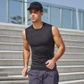 Compression Tank Top Men Gym Shirt Sleeveless Quick Dry Solid Sportswear Male Fitness Bodybuilding Vest Workout Muscle Top. 