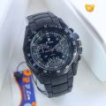 D.LON. 
MEN'S WATCH. 
MATTE FINISHE BLACK COLOUR.
SPORTS DIAL LOOK.
PUSH BUTTON LOCK. 
GOOD QUALITY.. 