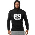 Men’s Running T-shirts Spring Autumn Bodybuilding Hoodies Cotton Breathable Fitness Workout Hooded Clothing Gym Sports Muscle. 
