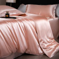 100% Mulberry Silk King Bedding Sets Duvet Cover with Pillowcase Comfortable Bed Sets Linen Sheet Silky Bed Cover Sets.