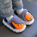 Winter children's cotton slippers for boys and girls, anti slip and warm bags, and parent-child fuzzy and plush home baby cotton.
