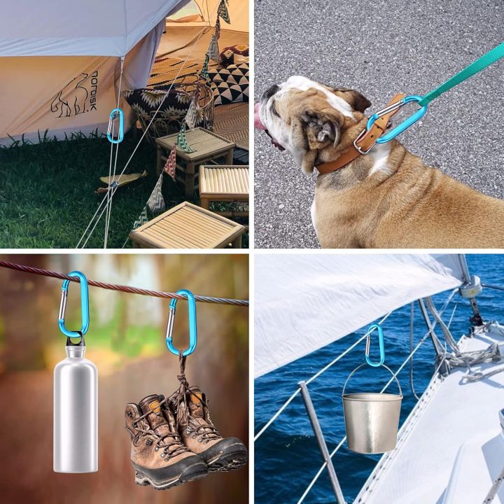 4PCS%20Black%20Carabiner%20Caribeaner%20Clip%20Aluminum%20D%20Ring%20Shape%20Carabeaner%20with%204PCS%20Keyring%20Keychain%20Hook%20-%20Image%206