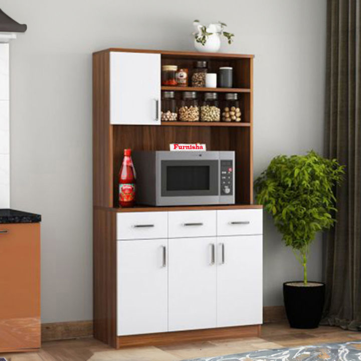 Kitchenware Rack Bd Furnisha Kitchen Cabinet / Kitchen Rack / Microwave Oven & Condiment ...
