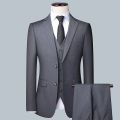 Suit Boutique Men's Fashion Business (Blazer+ Vest + Trousers) Gentleman's Wedding Casual Professional Formal Suit 3 Piece M-6XL.