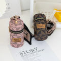 New Leather Luxury Jewelry Bucket Lipstick Bag Keychain Exquisite Personality Storage Bag Pendant Accessories Key Ring Gift. 