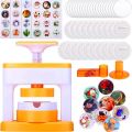 Badge Making Machine, Pin Stamping Machine, Cute Pattern Cartoon Pattern Button Making Machine（Some parts are sent random）. 
