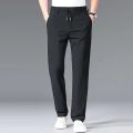 Fashion Men Casual Pants Male Classic Business Brand Elastic Waist Trousers Solid Stretch Straight Leg Pants.