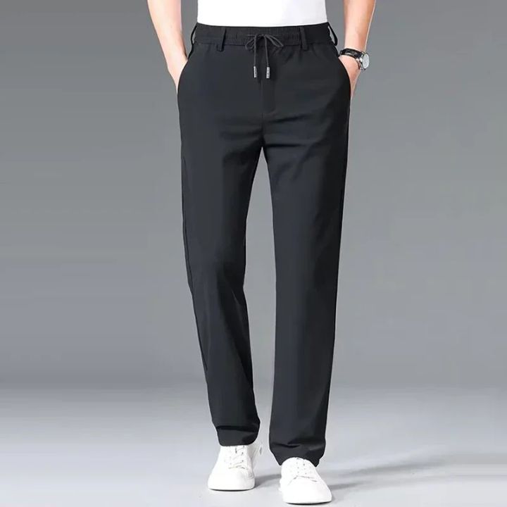 Fashion%20Men%20Casual%20Pants%20Male%20Classic%20Business%20Brand%20Elastic%20Waist%20Trousers%20Solid%20Stretch%20Straight%20Leg%20Pants%20-%20Image%204