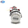 33mm Chrome Push Button12v 5v Led Illuminated Coin Select PAUSE EXIT START Switch Arcade Stick Game Claw Machine USB Board Diy. 