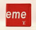 Supreme Red Wallet For Men - Stylish Leather Wallet for Men - Smart Wallet - Luxury Wallet. 